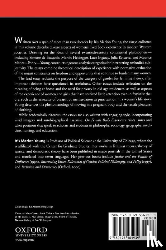 Young, Iris Marion (Professor of Political Science - On Female Body Experience