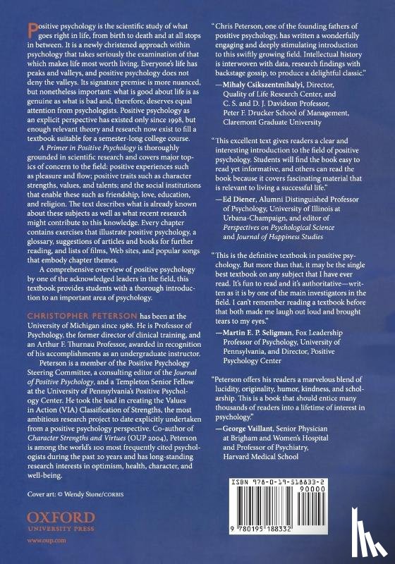 Peterson, Christopher (Professor of Psychology - A Primer in Positive Psychology