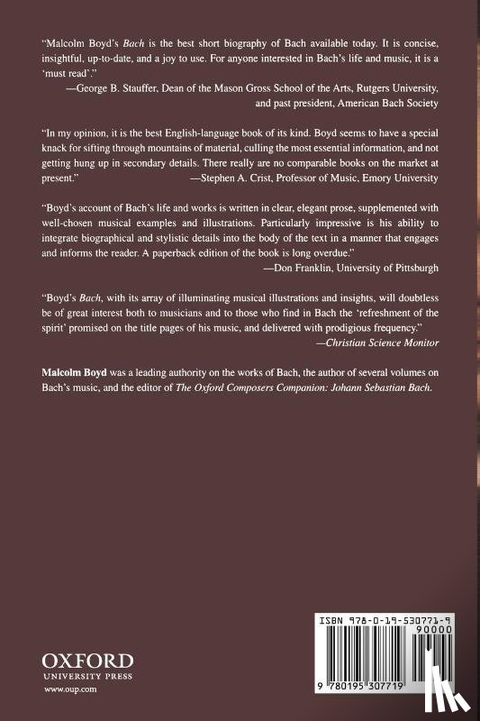 Boyd, The late Malcolm - Bach