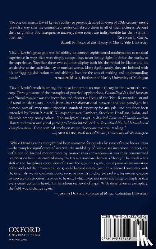Lewin, David - Musical Form and Transformation