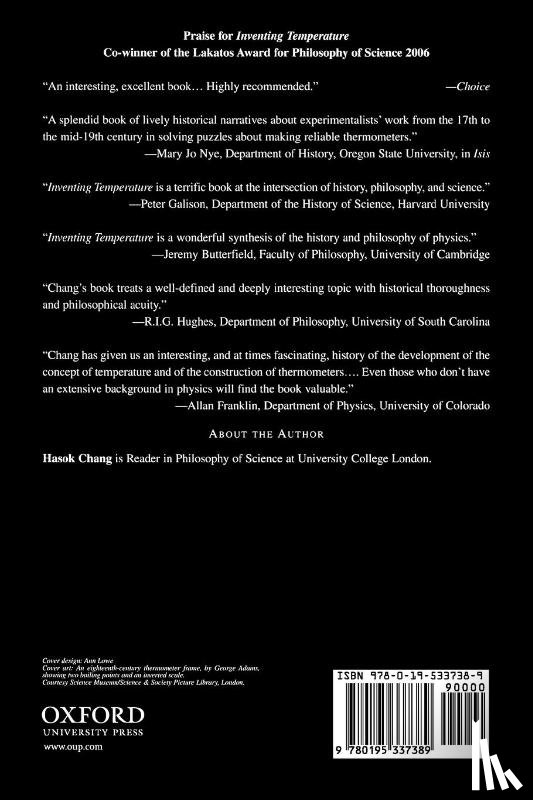 Chang, Hasok (Lecturer in the Department of Science and Technology Studies - Inventing Temperature