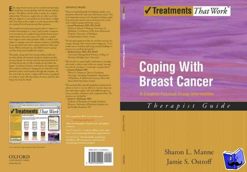 Manne, Sharon L. (Adjunct Professor, Adjunct Professor, College of Health Professions, Temple University, and Oncological Sciences Program, Mount Sinai School of Medicine, New York, New York, USA), Ostroff, Jamie S. (Associate Member and Chief, - Coping with Breast Cancer