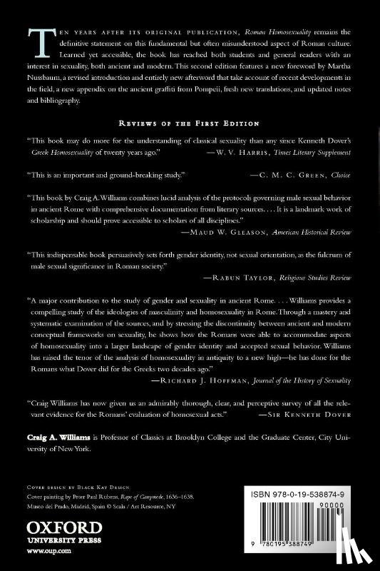 Williams, Craig A. (Associate Professor of Classics - Roman Homosexuality