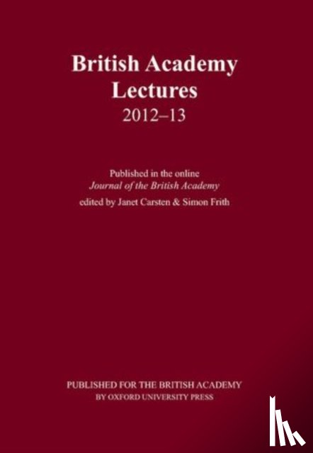  - British Academy Lectures 2012-13