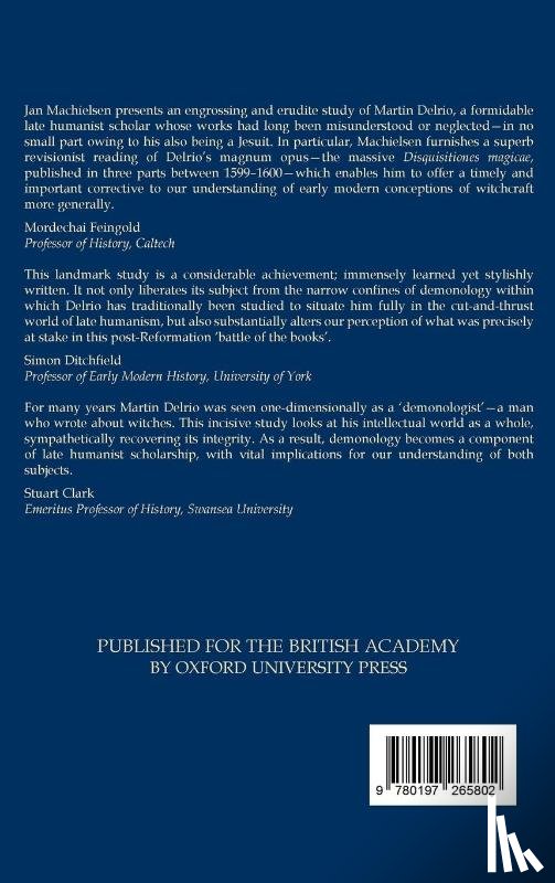 Machielsen, Jan (Departmental Lecturer in Early Modern European History - Martin Delrio