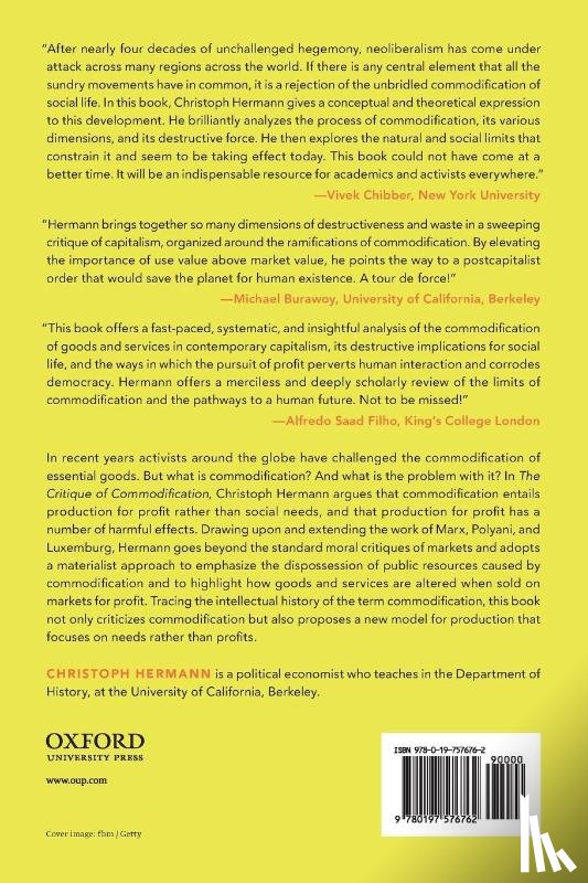 Hermann, Christoph (Lecturer - The Critique of Commodification