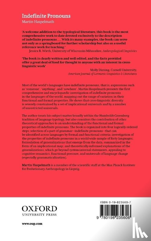 Haspelmath, Martin (Department of Linguistics - Indefinite Pronouns