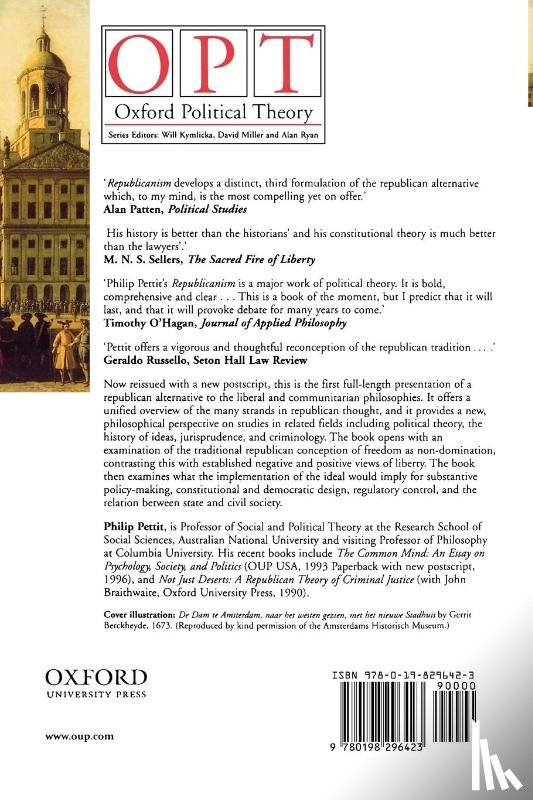 Pettit, Philip (Visiting Professor of Philosophy - Republicanism