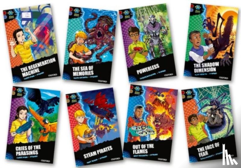 Pimm, Janice, Gatward, David, Rayner, Jacqueline, Gibbons, Alan - Project X Alien Adventures: Dark Red Book Band, Oxford Levels 17-18: Dark Red Book Band, Mixed Pack of 8