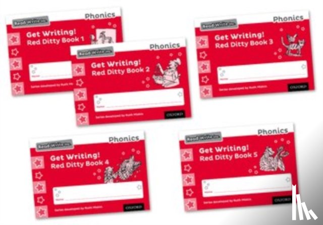 Miskin, Ruth - Read Write Inc. Phonics: Get Writing! Red Ditty Books 1-5 Mixed Pack of 5