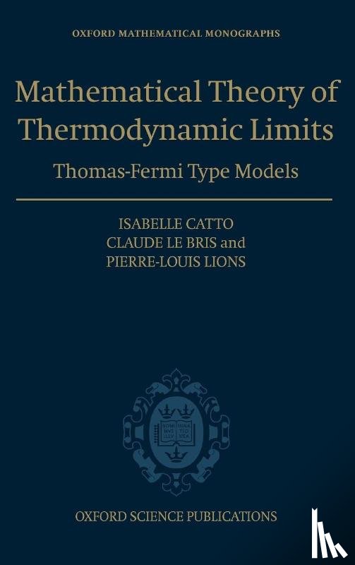 Catto, Isabelle (CEREMADE, Le Bris, Claude (CERMICS, Lions, Pierre-Louis (CEREMADE - Mathematical Theory of Thermodynamic Limits
