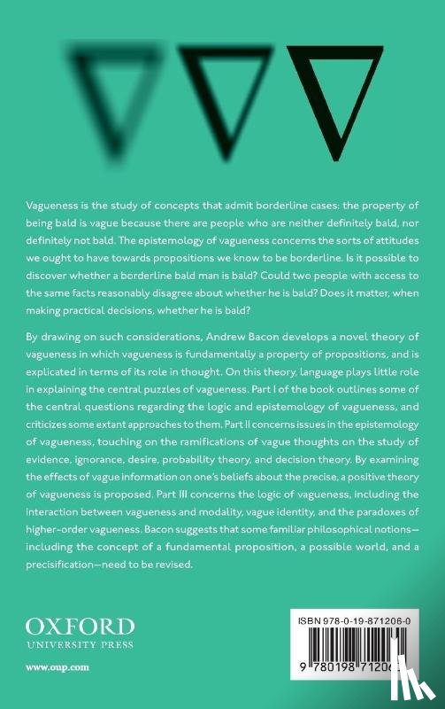 Bacon, Andrew (Associate Professor of Philosophy - Vagueness and Thought