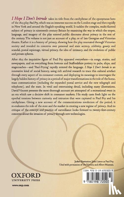 Vincent, David (Professor of Social History - I Hope I Don't Intrude