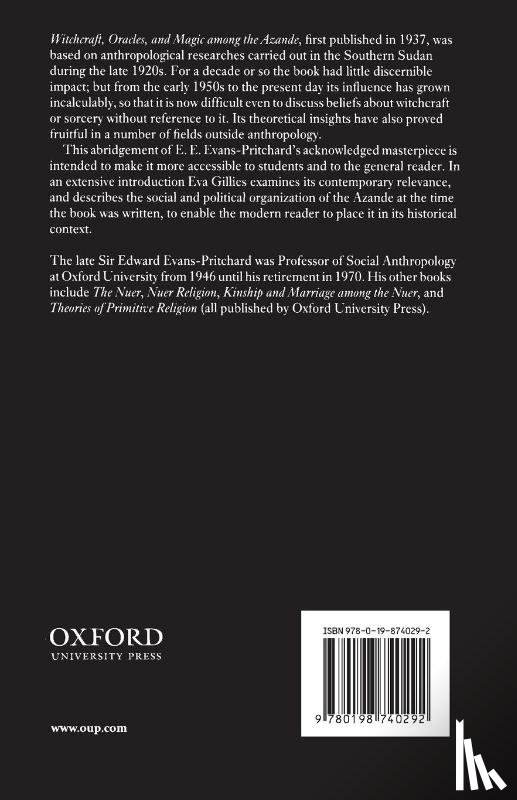 Evans-Pritchard, E. E. - Witchcraft, Oracles and Magic among the Azande