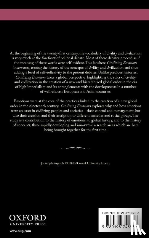 Pernau, Margrit (Senior Researcher at the Center of the History of Emotions, Park, Myoung-kyu (Institute for Peace and Unification Studies (IPUS), Jordheim, Helge (Professor of Cultural History, Bashkin, Orit (Professor of modern Arab history - Civilizing Emotions