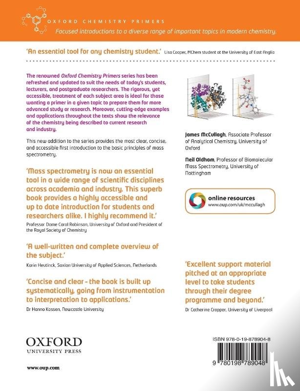 McCullagh, James (Associate Professor of Analytical Chemistry, Oldham, Neil (Professor of Biomolecular Mass Spectrometry - Mass Spectrometry