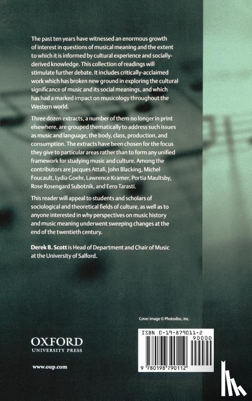  - Music, Culture, and Society