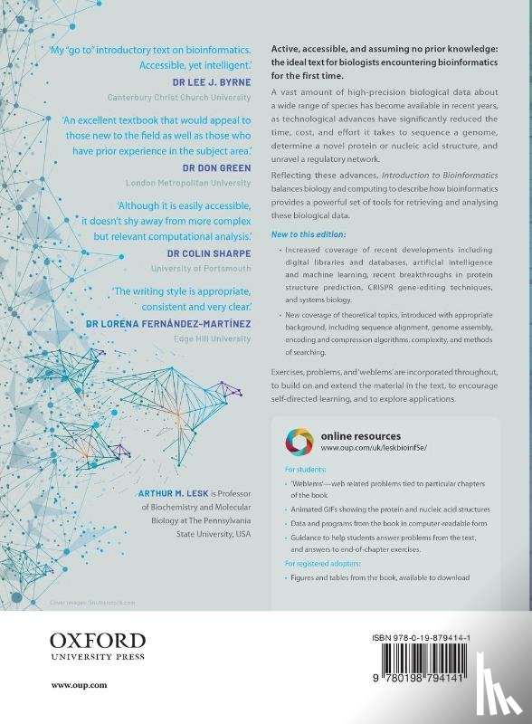 Lesk, Arthur (Professor of Biochemistry and Molecular Biology - Introduction to Bioinformatics