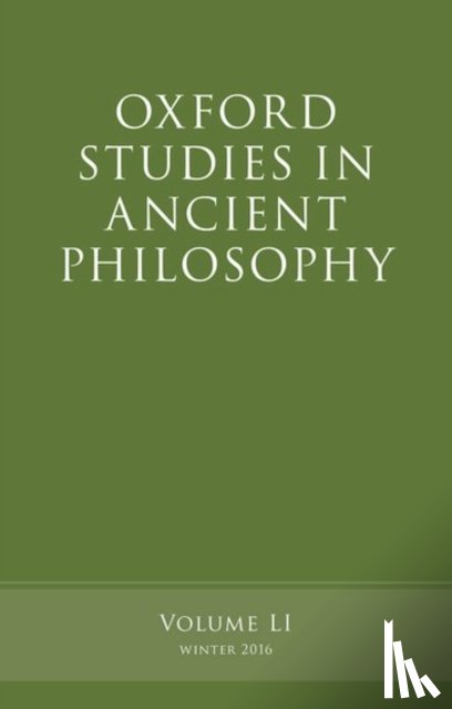  - Oxford Studies in Ancient Philosophy, Volume 51