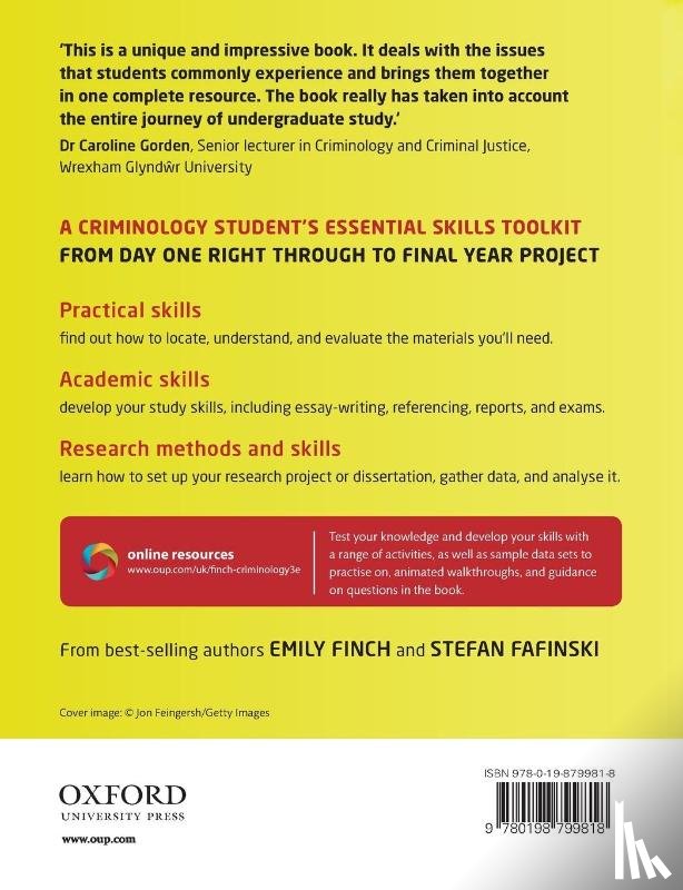 Finch, Emily (author and lecturer), Fafinski, Stefan (author) - Criminology Skills