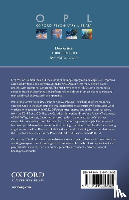 Lam, Raymond W. (Professor and BC Leadership Chair in Depression Research - Depression