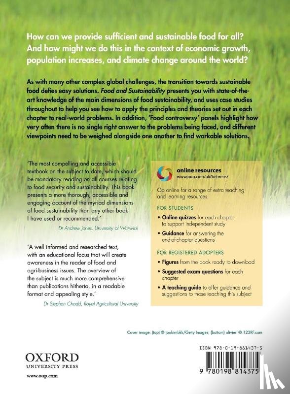  - Food and Sustainability