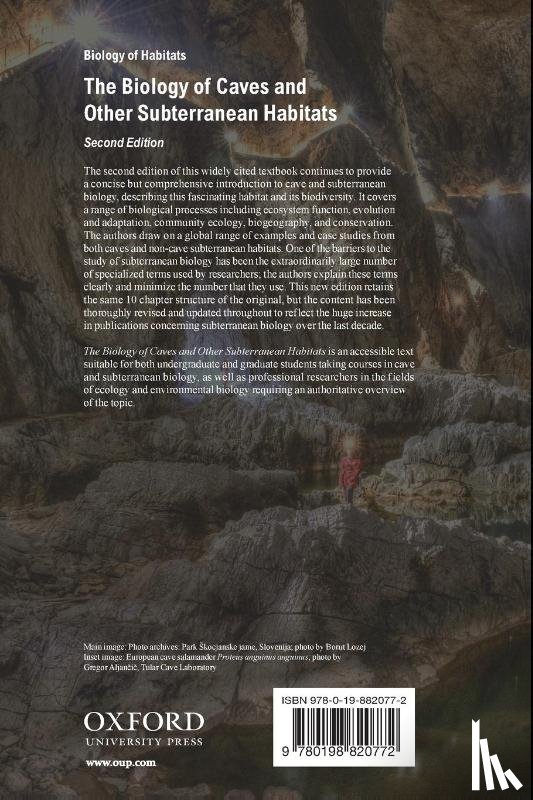 Culver, David C. (Professor Emeritus of Environmental Science, Pipan, Tanja (Research Advisor - The Biology of Caves and Other Subterranean Habitats