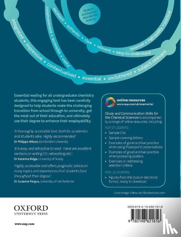 Overton, Tina (Professor of Chemical Education, Johnson, Stuart (Director of Careers Service, Scott, Jon (Pro-Vice-Chancellor - Study and Communication Skills for the Chemical Sciences