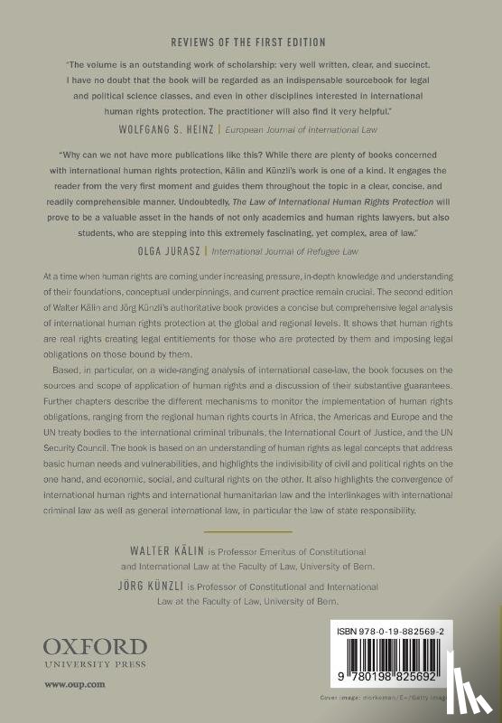 Kalin, Walter (Professor Emeritus of Constitutional and International Law, Kunzli, Jorg (Professor of Constitutional and International Law - The Law of International Human Rights Protection