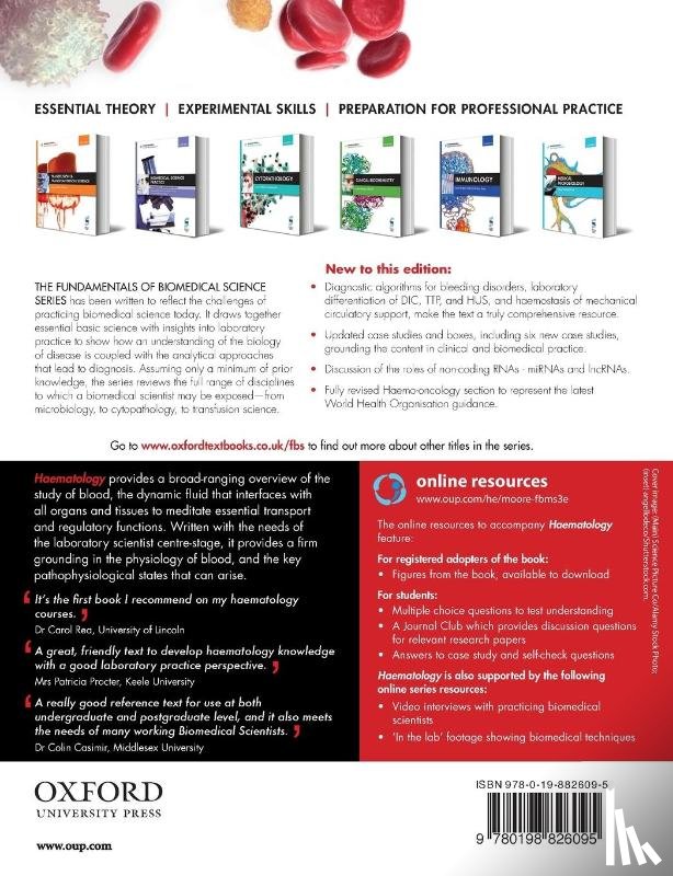 Moore, Gary (Visiting Professor, Knight, Gavin (Principal Lecturer, Blann, Andrew (Hon. Senior Lecturer in Biomedical Science - Haematology