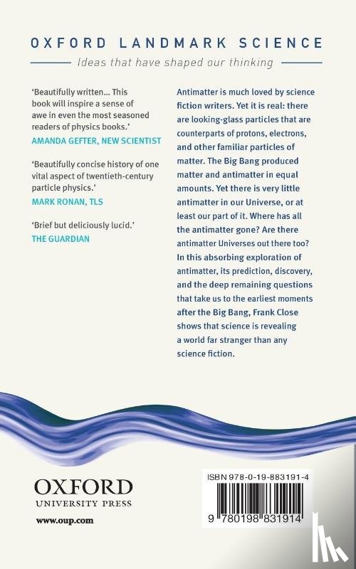 Close, Frank (Emeritus Professor of Physics - Antimatter