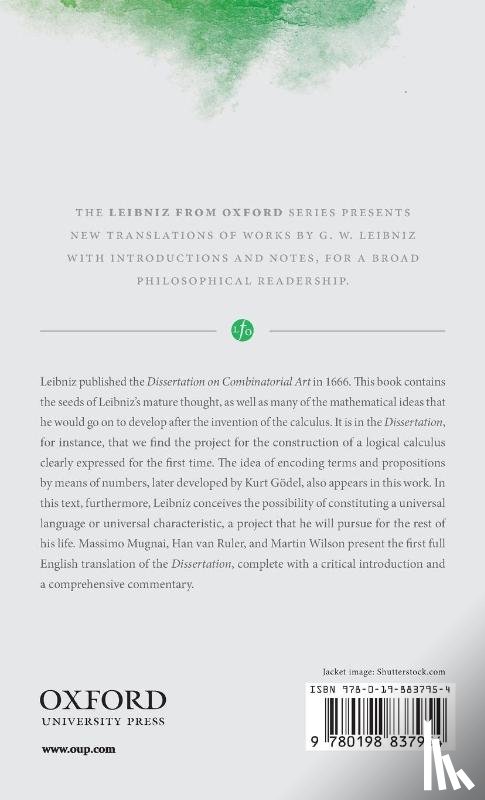  - Leibniz: Dissertation on Combinatorial Art