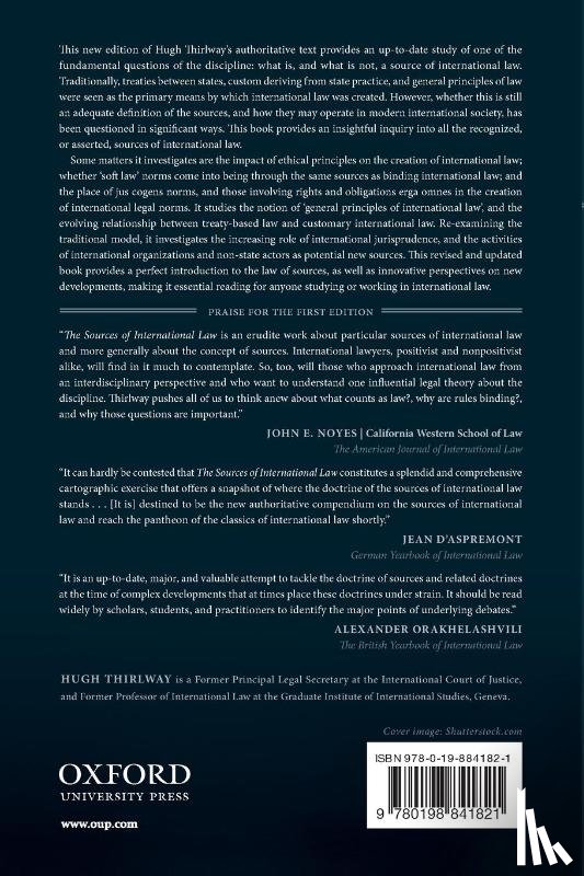 Thirlway, Hugh (Former Principal Legal Secretary - The Sources of International Law