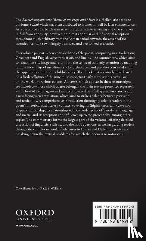 Hosty, Matthew (Junior Research Fellow - Batrachomyomachia (Battle of the Frogs and Mice)