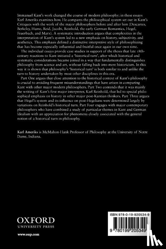 Ameriks, Karl (University of Notre Dame) - Kant and the Historical Turn