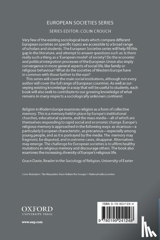 Davie, Grace (Reader in the Sociology of Religion - Religion in Modern Europe
