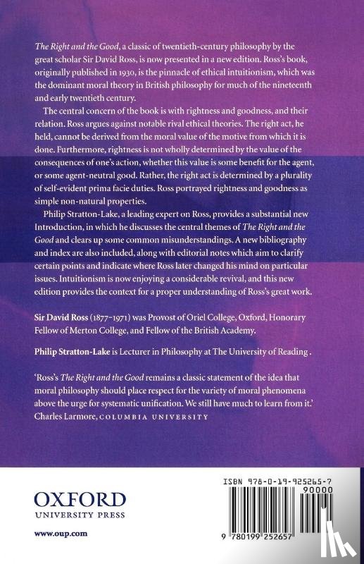 Ross, David ( - The Right and the Good