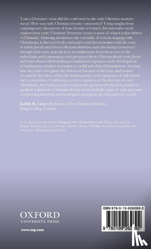 Lieu, Judith ( - Christian Identity in the Jewish and Graeco-Roman World