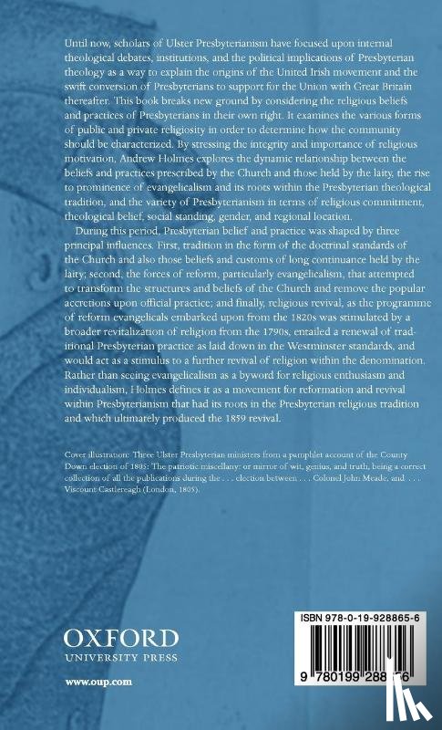 Holmes, Andrew R. (Lecturer in Modern Irish History - The Shaping of Ulster Presbyterian Belief and Practice, 1770-1840