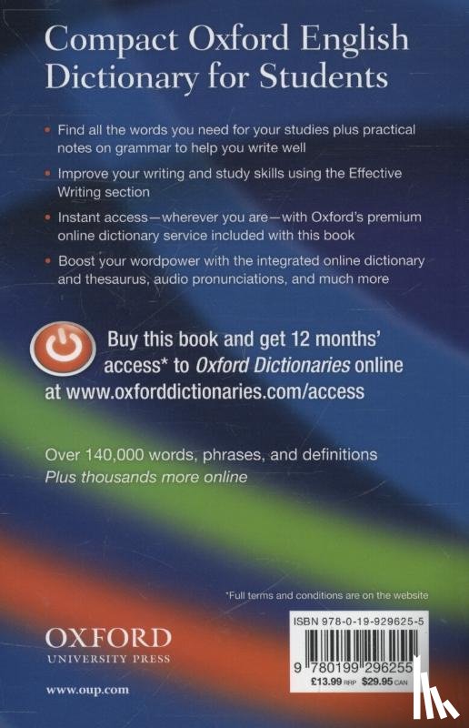 Oxford Languages - Compact Oxford English Dictionary for University and College Students