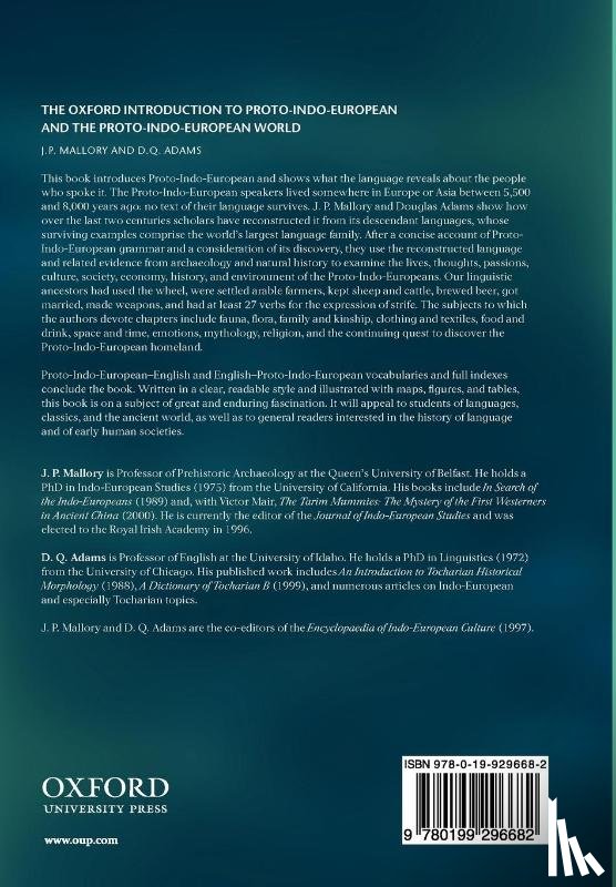 Mallory, J. P., Adams, D. Q. - The Oxford Introduction to Proto-Indo-European and the Proto-Indo-European World