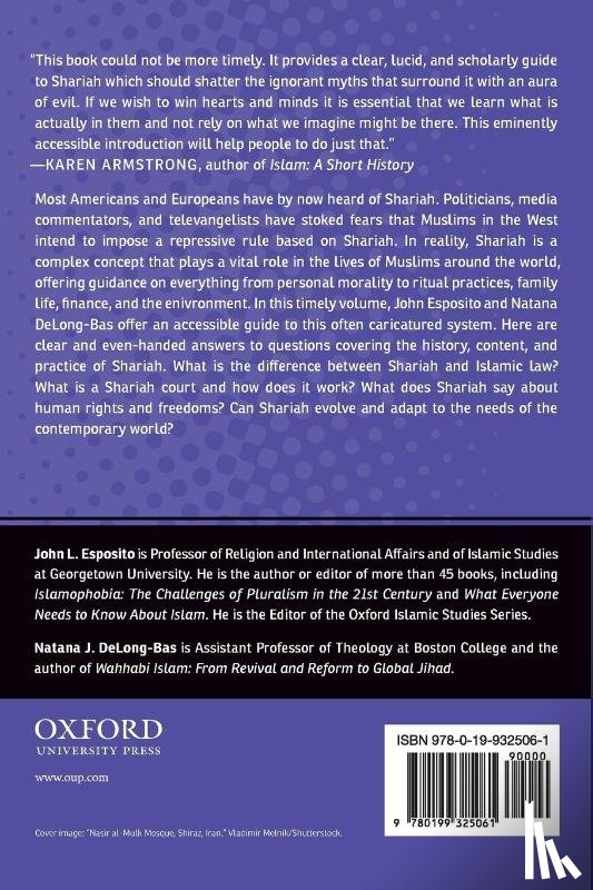 Esposito, John L. (University Professor of Religion and International Affairs, DeLong-Bas, Natana J. (Assistant Professor of Theology - Shariah