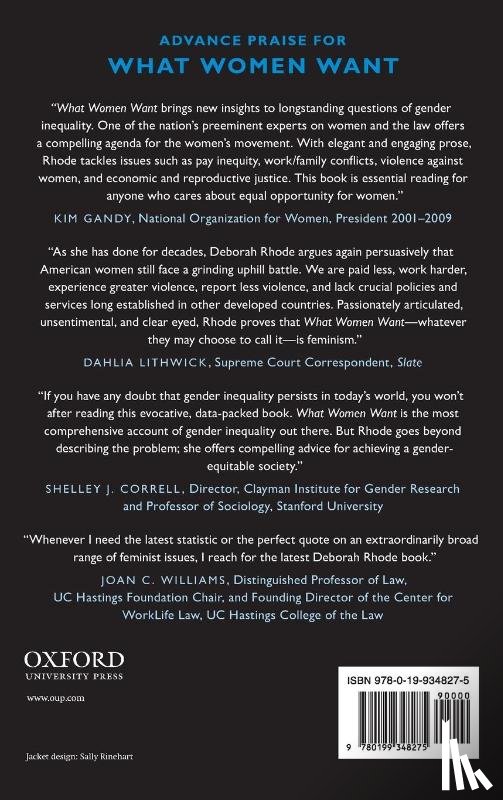 Rhode, Deborah L. (Ernest W. McFarland Professor of Law - What Women Want