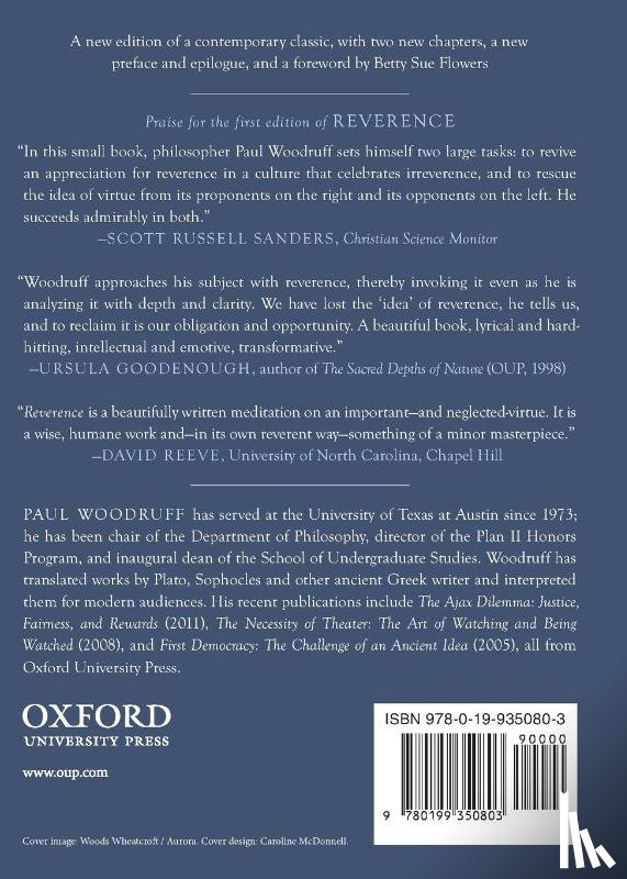 Paul (Mary Helen Thompson Professor of the Humanities, Mary Helen Thompson Professor of the Humanities, University of Texas, Austin) Woodruff - Reverence