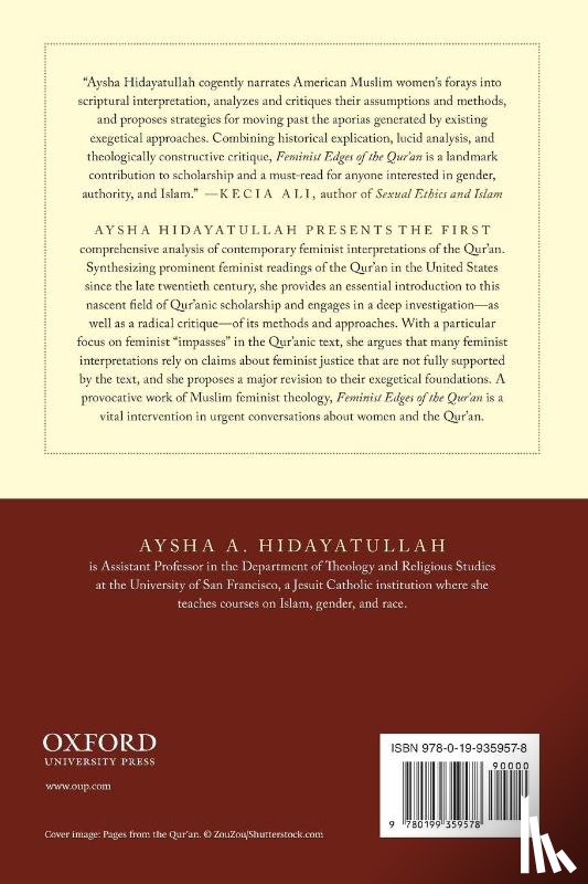 Hidayatullah, Aysha A. (Assistant Professor - Feminist Edges of the Qur'an
