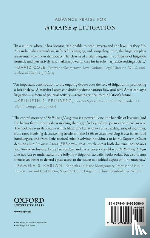 Lahav, Alexandra (Professor of Law - In Praise of Litigation
