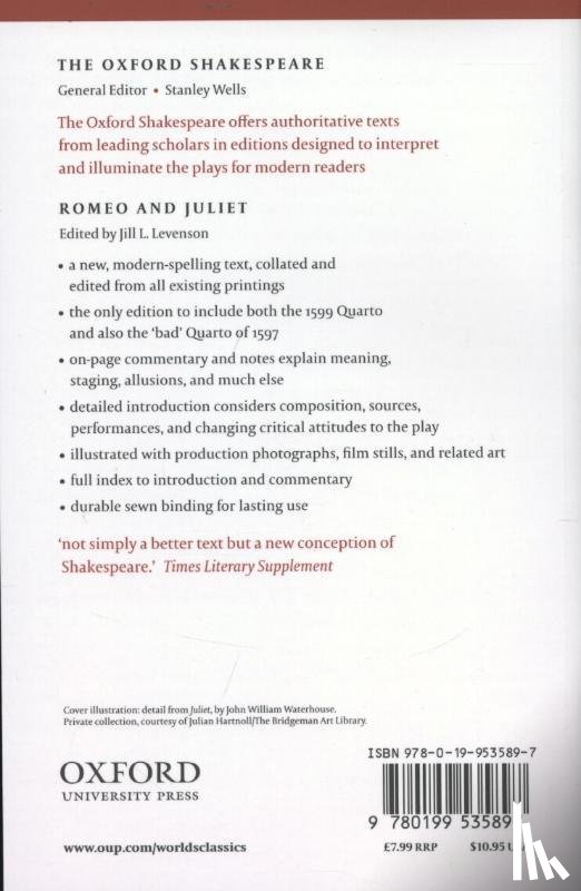 Shakespeare, William - Romeo and Juliet: The Oxford Shakespeare