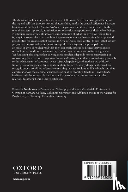Neuhouser, Frederick (Columbia University) - Rousseau's Theodicy of Self-Love