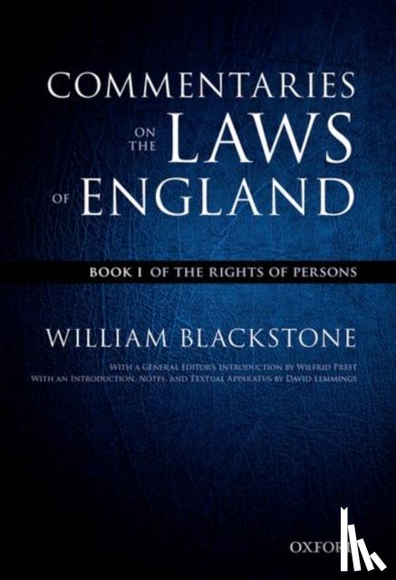 Blackstone, William - The Oxford Edition of Blackstone's