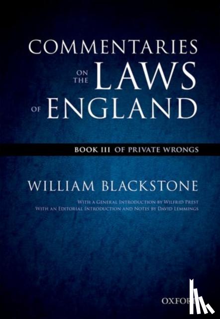 Blackstone, William - Oxford Edition of Blackstone's: Commentaries on the Laws of